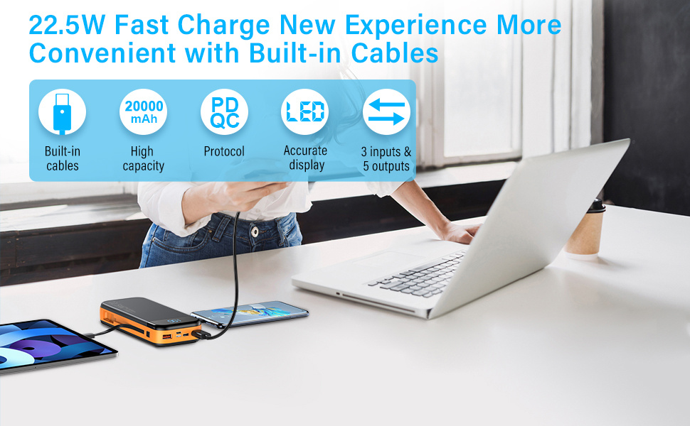 Comes With A 2-wire Digital Display Super Fast Charging Power Bank - Image 6