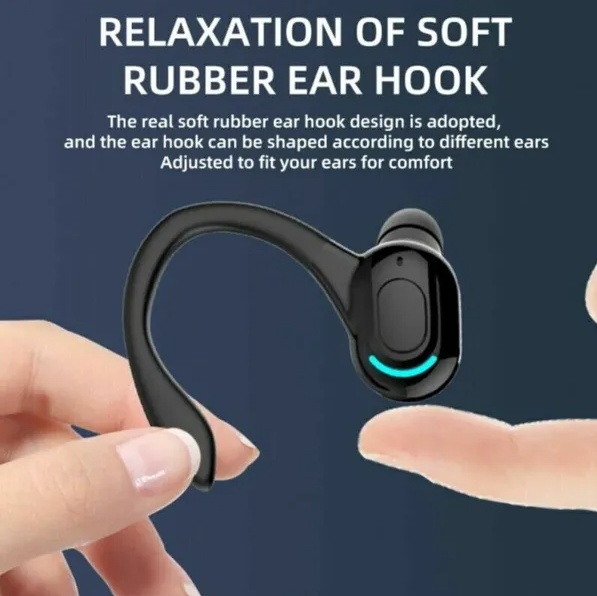 New Bluetooth 5.1 Headset Wireless Earbuds Earphones Stereo Headphones Ear Hook - Image 4