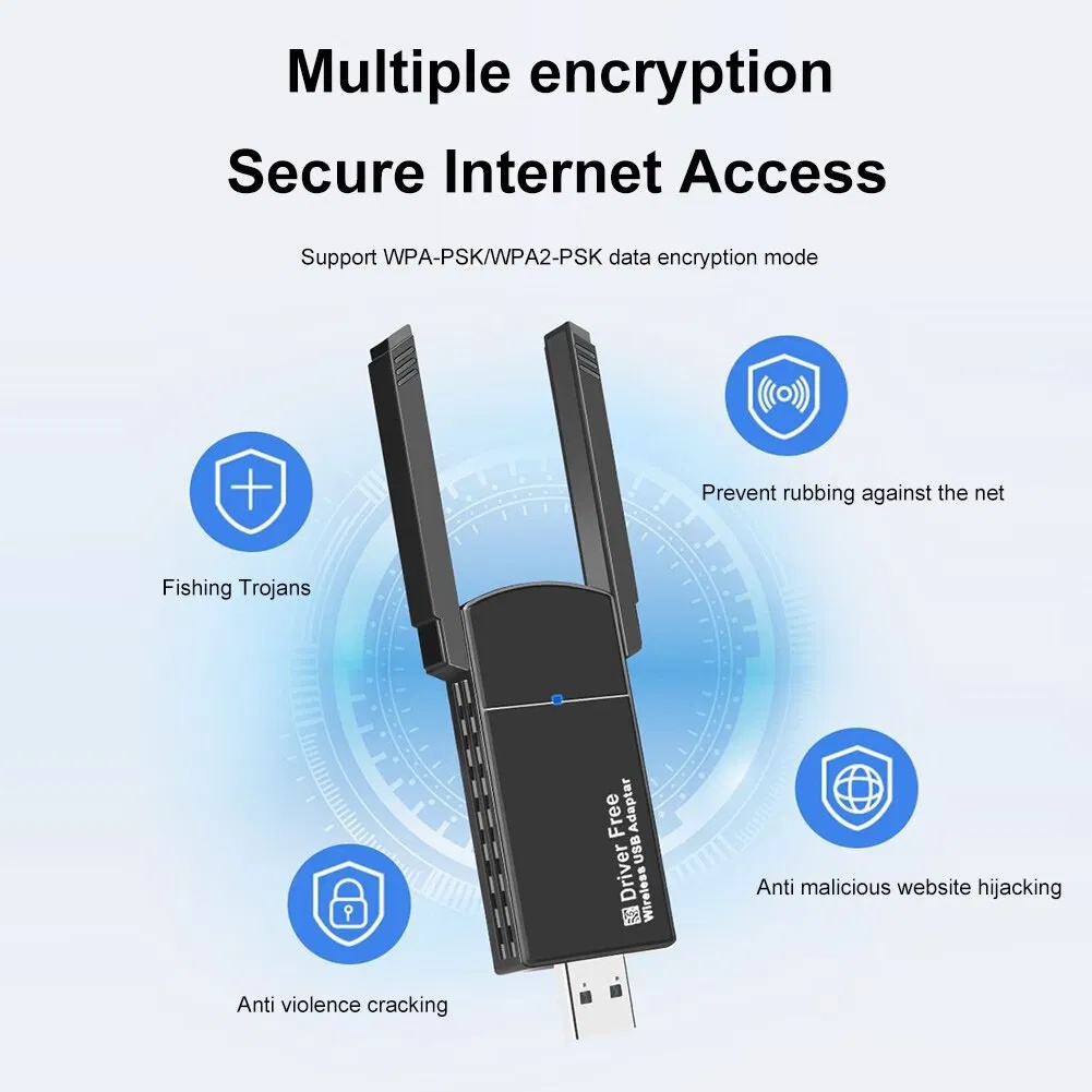 USB 3.0 Wireless WIFI Adapter 1300Mbps Long Range Dongle Dual Band 5Ghz Network - Image 7