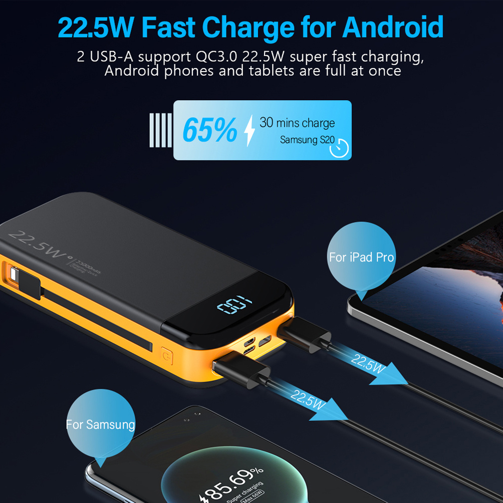 Comes With A 2-wire Digital Display Super Fast Charging Power Bank - Image 3